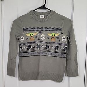 Gray Star Wars Themed Boy's Holiday Sweater